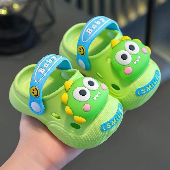 Children'S Cross Shoes Girls Indoor Non-Slip Cartoon Baby Sandals Outdoor Beach Sandals
