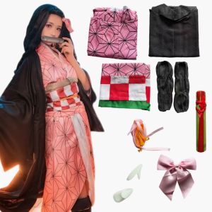 Anime Cosplay Costume Kimono Wigs Hair Halloween Carnival Outfit for