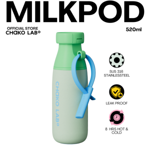 Chako Lab Milk Pod Sip and Chug Insulated Stainless Steel Tumbler 520ml