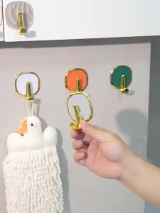 [OKLIFE®]Trim Wall Hook Self Adhesive Punch-Free Heavy Duty Hanger Multi-scene Storage Hook for Bathroom & Kitchen
