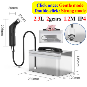 Portable Electric Bidet for Personal 2.3L 2 gears 1.2M With Filter For All ages Rechargeable Automatic Jet Spray For Sitz bath Bidet spray portable bidet for travel Travel Camping Sprayer Travel Bidet Handheld Sprayer for Women Men Muslim Shattaf