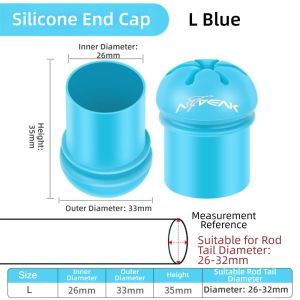 SJJL Độ đàn hồi mạnh mẽ Nắp đầu cần câu Nhiều màu sắc Silicon Nút đuôi cần câu Hộp bảo vệ Phụ kiện câu cá