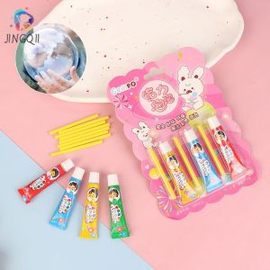 JINGQII ลูกบอลบับเบิ้ลสีสันสดใสเป่าลูกโป่งพลาสติกไม่ระเบิดปลอดภัยสำหรับเด็กเด็กผู้ชายเด็กผู้หญิงของขวัญที่สร้างสรรค์การ์ตูนของเล่นกาววิเศษ ของเล่น Hongxii