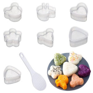 6pcs/Set Sushi Mold Set 6 Different Shapes Rice Ball Mold Japanese Bento DIY Maker Tool