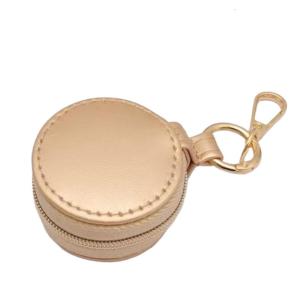 Thuận tiện móc giữ khóa chất liệu da PU trường hợp vòng để lưu trữ an toàn các phụ kiện trong một kích thước phù hợp đi du lịch nhỏ gọn
