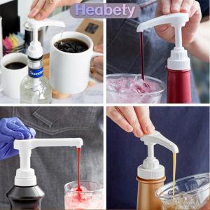 Heabety 1PC Syrup bơm Dispenser thay thế nước sốt áp lực vòi phun chai bơm container cho cà phê nhà bếp gia vị chất lỏng
