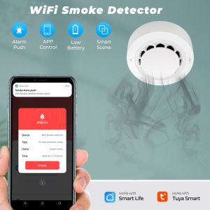 WiFi Smart e Alarm Detector Fire Protection 90db ehouse Combination Fire Alarm Home Security System