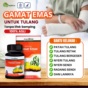 Acep Herbal Kapsul Support Bone & Joint - Ekstrak Gamat Emas 100% Halal BPOM