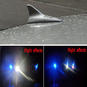 Xe cá mập Vây đèn nhấp nháy năng lượng mặt trời xe chống va chạm LED tự động đèn nhấp nháy đèn trang trí đuôi sửa đổi cánh