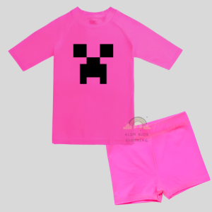 CREEPER MINE CRAFT RASHGUARD SET FOR KIDS 1-12 YEARS OLD