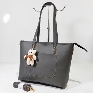Tote Bag Wanita Rihaga Felice Premium dengan Boneka Bahan Kulit Sintetis