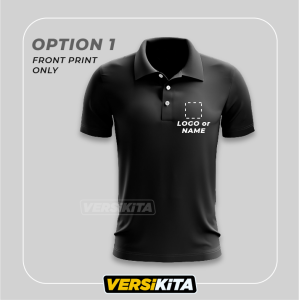 CUSTOM PRINT Microfiber Jersey Collar Short Sleeves T-Shirt / Work Professional Uniform