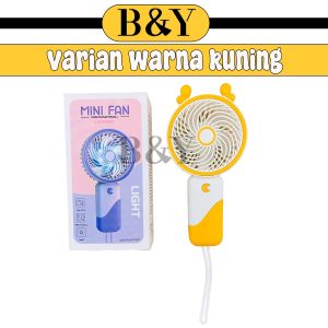 [TANPA KABEL] MINI FAN CUTE AESTHETIC | PREMIUM MINI FAN | Tipe Cincin LED 3 Speed Gear Telinga Tali