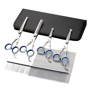 HamshMoc Professional pet grooming kit cat hair grooming set pet hair comb with Safety Round Tips Sharp and Durable pet hair clipper.
