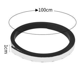 3Rolls Self Adhesive Magnetic Tape Strong Rubber Magnet Cuttable Tape Fridge Wall Magnetic Strip DIY Whiteboard Photo Poster Fixed Tape