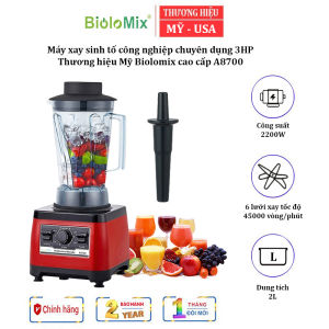 [ BẢO HÀNH 1 NĂM] Máy xay sinh tố công nghiệp Thương hiệu Biolomix A8700 3HP công suất 2200W dung tích 2Lít phù hợp cho các quán cà phê và gia đình