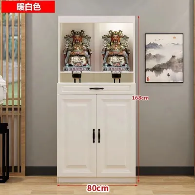 👍Buddhist Shrine Cabinet（Free Delivery&Install）Type DE01 Household Worship Table God Of Wealth Incen White Cabinet