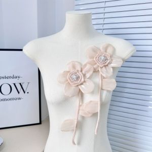 MUSASI Womens Clothing Pin Brooch Accessories Childrens Clothing Embroidery Clothing Accessories Three-dimensional Flower Dress Decoration