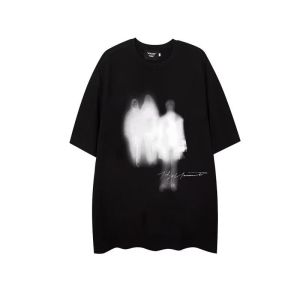 EERSHENSHI เสื้อยืดผู้ชายคอกลมแฟชั่นยอดนิยมแขนสั้นฮาราจูกุญี่ปุ่นแนวโน้มใหม่ของเสื้อยืดผู้ชาย