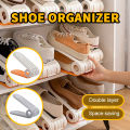 Adjustable Shoe Rack Shoe Organiser Double Layer Shoe Stacker Cabinet Shoes Shelf Space Saving. 