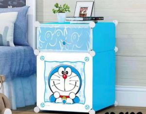 LEMARI BAJU ANAK PLASTIK (1X2)/LEMARI BEDSIDE TABLE ANTI AIR/RAK SUSUN LEMARI MINI 2 PINTU /  LEMARI PLASTIK 1X2 MINI ANTI AIR KARAKTER HELLOKITTY / LEMARI ANAK / LEMARI MINI / LEMARI HELLOKITTY DORAEMON KEROPI SHENAR