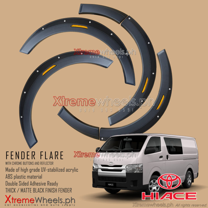 Toyota Hiace Decontent / Cargo 2019 to 2025 With Reflector Slim Fender