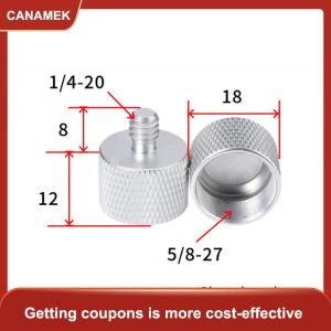 【CANAMEK 】 3 8  To 1 4  Male To Female Thread Screw Mount Adapter Tripod Plate Screw Capacitor Mic Shockproof Frame Screws