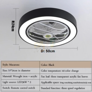 YONUO Fan Light Ceiling Light Ceiling Light LED Light Bedroom Ceiling Light Dining Room Light Living Room Ceiling Light Room Decorative Light Beautiful Ceiling Light 220v Remote Control Dimmable 50cm