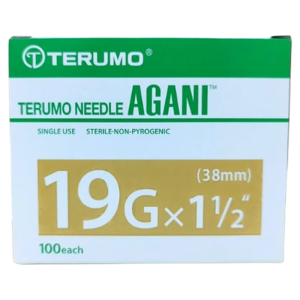 Terumo Agani I Sterile Single-Use  and Disposable 19G x 1 1/2"  (100pcs Per Box)