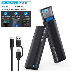 YAFEN M.2 NVME PCIe NGFF SATA Dual Protocol SSD Case 10Gbps External Hard Drive Case USB Type C Enclosure Supports M And BM Keys