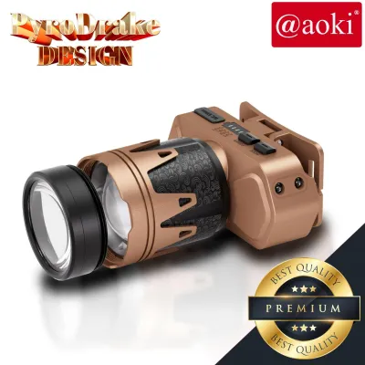 AOKI Senter Kepala PyroDrake | Bisa Menyulut Api | Sensor Gerak | 3 Warna Cahaya | USB Recharge AK 3705