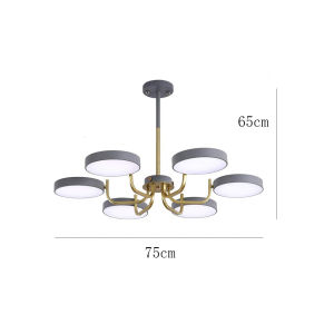 Tri-color Modern Pendant Light Luxury Decor for Restaurant Cafe Bar Hotel Room Black Gold Grey Home Hanging Lamp