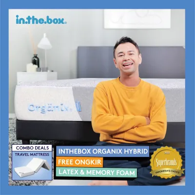 INTHEBOX - Bundle Kasur Latex Organix Hybrid + Travel mattress - Ukuran kasur 90x200 100x200 120x200 140x200 160x200 180x200 200x200