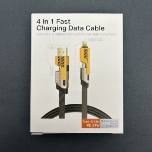 Mecha four-in-one type-c Super fast charge data cable 65w PD cable Android charging cable
