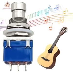 Welcomehome 5pcs Latching Stomp Push Button Footswitch 9-Pin True Bypass Solder Lugs Guitar Effect Pedal Push Button Footswitch