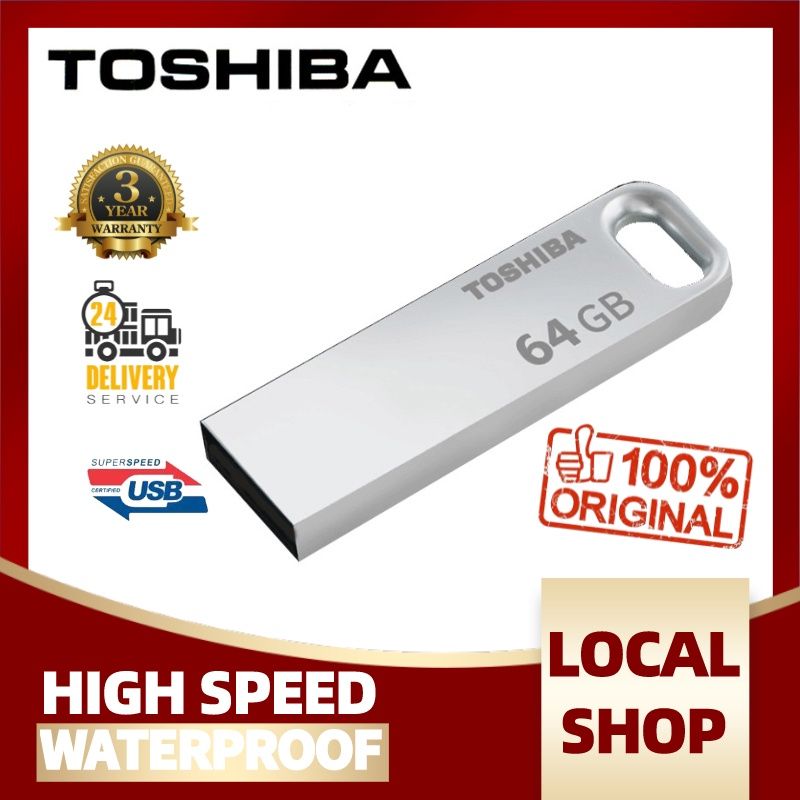 COD100% original authentic TOSHIBA USB Flash Drive 128GB 64GB 32GB Pen Drive Pendrive Waterproof