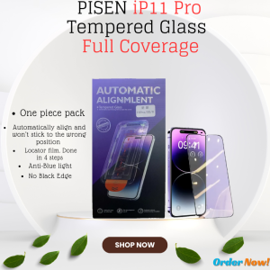 Pisen New Upgrade Full Cover Tempered Glass Phone Protection with Case for ip Devices