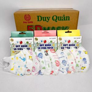 Khẩu trang trẻ em 5D mask Duy Quân túi 10 cái 3 lớp kháng khuẩn khẩu trang cho bé 1-6 tuổi cotienshop93.