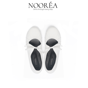 NOOREA - Sepatu Wanita Violette White | Flatshoes Wanita | Sepatu Balet | Sepatu Wanita Daily