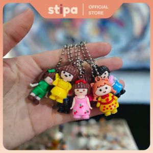 STIPA Gantungan Kunci Karakter Tali Biji Lada Ganci Tas Motor Mainan Anak MIni Girls and Boy Keychain LZ