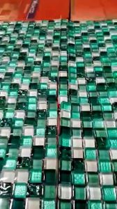 💯% Waterproof real glass and stone combination non-adhesive
