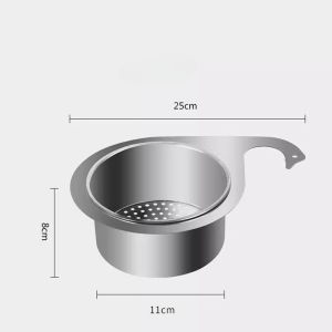 Stainless Steel Swan Sink Strainer Kitchen Swan Water Filter Basket Dry Wet Separation Drain Rack