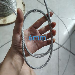 10 mét Dây cáp bọc nhựa phi 3mm - 4mm - 5mm - 6mm