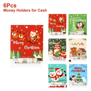 Unique Foldable Santa Greeting With Money Pocket Holiday Gift Mind for Christmas Celebration