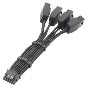 RTX4090 RTX4080 12VHPWR To 4x8-Pin 3x8Pin 2x8pin 90 Degree Elbow PCI-e to 16-pin (12+4P) GPU Cable 18AWG 15CM