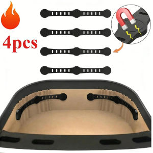4PCS Nồi chiên không khí Nam châm Khóa silicon để giữ Nồi chiên không khí Lót giấy da Ngăn miếng đệm giấy bị cháy 2026