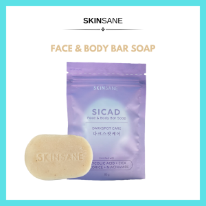 Face & Body Soap Bar 80gr - SKINSANE - Sabun Wajah & Tubuh - Membantu Mengatasi Kulit Kusam Berminyak & Berjerawat