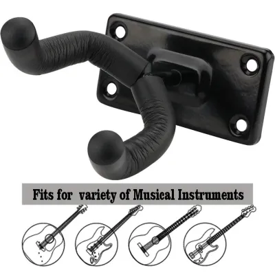 1pcs Guitar Hook Iron Wall Square Guitar Hook For Most Guitar Bass Accessories Easy To Install+Screws