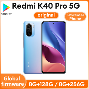 Refurbished Phone Redmi K40 K40 Pro Cell Phone Global Version 98%NEW USED Xiaomi Snapdragon 870 Poco F3 4520mAh Battery QC Fast Charge 5G Smartphone MIUI 12 Used 98% new Phone