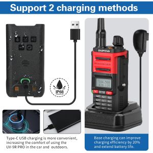 [Manila in Stock]Baofeng UV-9R PRO Walkie Talkie IP68 Waterproof Dual Band 136-174/400-520MHz 50KM Portable Ham Long Range Two Way Radio Upgraded Of UV 9R